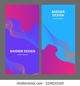 Banner background design. Colored modern abstract template