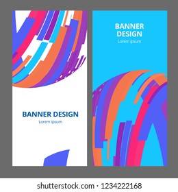 Banner background design. Colored modern abstract template