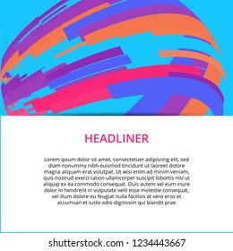 Banner background design. Colored modern abstract template