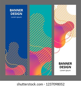 Banner background design. Colored modern abstract template