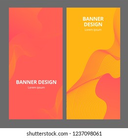 Banner background design. Colored modern abstract template