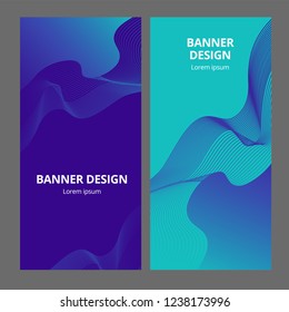 Banner background design. Colored modern abstract template