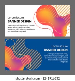 Banner background design. Colored modern abstract template
