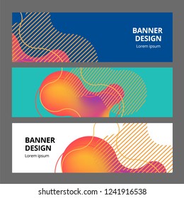 Banner background design. Colored modern abstract template