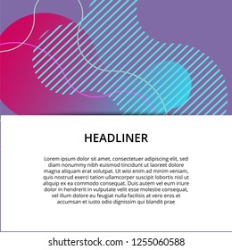 Banner background design. Colored modern abstract template