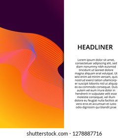 Banner background design. Colored modern abstract template