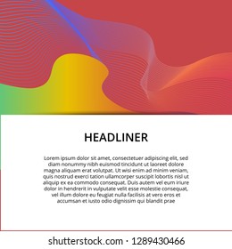 Banner background design. Colored modern abstract template