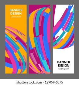 Banner background design. Colored modern abstract template