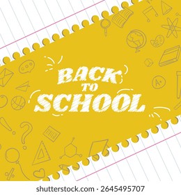 Banner background design element of education, template for school. Vector illustration 