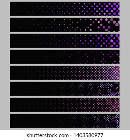 Banner background design set - abstract vector rectangular dot pattern template