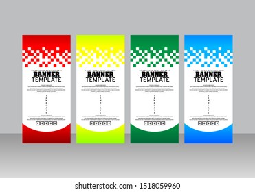 Banner background design that is simple but does not eliminate the modern impression, with a variety of color choices - vector