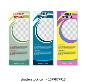  banner background design vector illustration with mockup