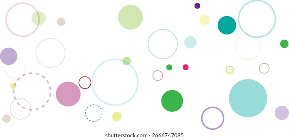 Banner with background of dots and circles that are collected.