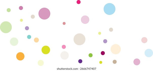 Faixa com plano de fundo de pontos e círculos que são coletados em uma forma circular