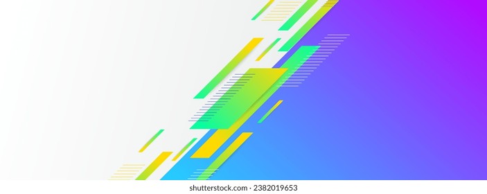 Banner background. elegant. colorful. green and yellow gradation. puple combination. slash abstract . suitable for business, etc, eps 10