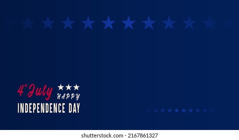 Banner, background, Fourth of July Independence Day. Abstract design with text and copy space area. Star