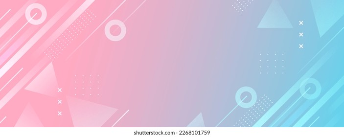 banner background. full color, blue and pink gradations, geometric effect eps 10