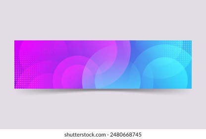Banner background, full color, blue and purple colorful, circle effect background, memphis , eps 10