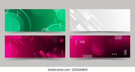 banner background. full color, gradation, collection set