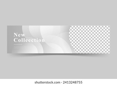 fondo del cartel. color completo. gris degradado y blanco,efecto de círculo,memphis,eps 10
