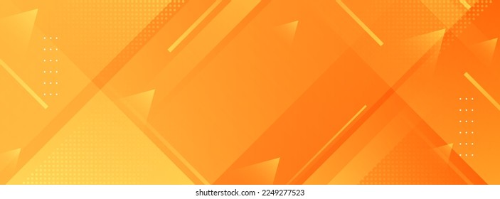 banner background. full color, orange gradation and effect geometry