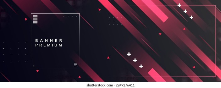 banner background. full color, pink and black gradations, geometric