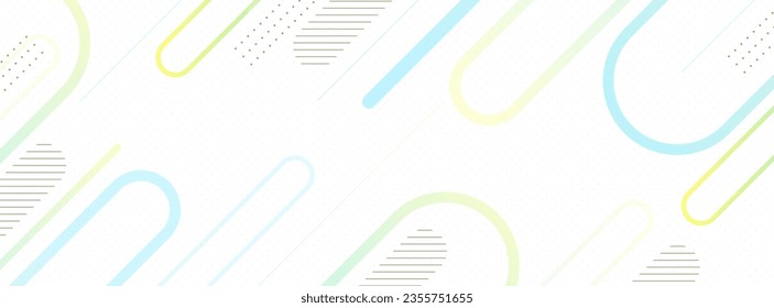 banner background geometric effect. Green and blue. Memphis abstract. Eps 10