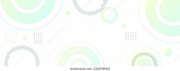 banner background. geometric, yellow and green, memphis, circle, halftone eps 10