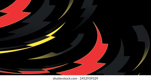 banner background gold black red sporty professional motorsport racing techno stripes abstract design vector pattern