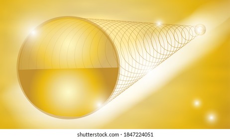 ilustrador de vectores planos de haz dorado 