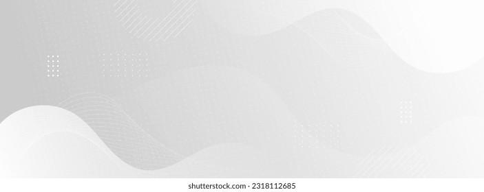 banner background. gradation gray and white. wave line. gemtric eps 10