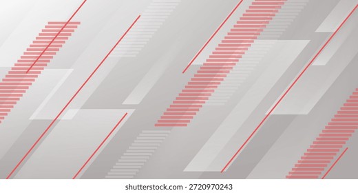 banner background gray and white abstract with line shape red and slash.trendy.vector eps 10.