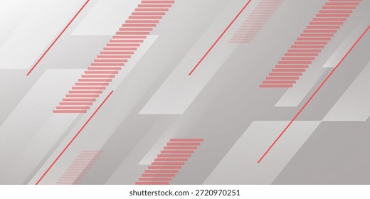 Fondo de Anuncio gris y blanco abstracto con forma de línea rojo y slash.trendy.Vector eps 10.
