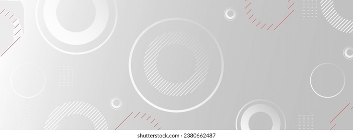 Banner background. gray and white gradation. geometric. combination memphis element. eps 10