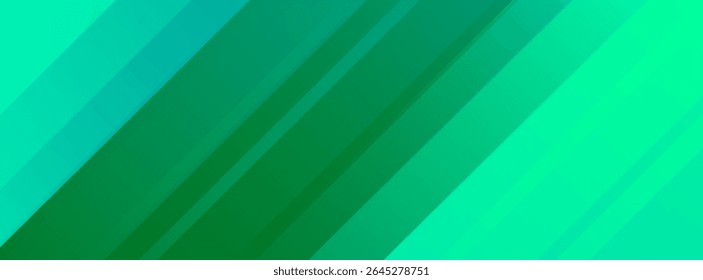Banner background green gradations with slash shape colorful background simple design
