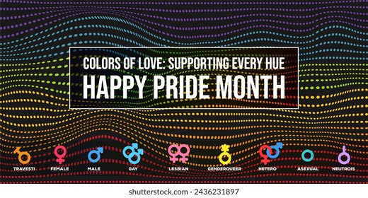 Banner background for LGBT Pride month.  Background for poster, parade, website