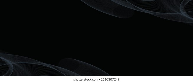 banner background with lines in the corners