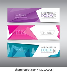 Banner background. Modern horizontal website banners .Vector abstract geometric design banner web template.