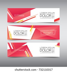 Banner background. Modern horizontal website banners .Vector abstract geometric design banner web template.