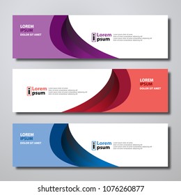 Banner background modern template, abstract design