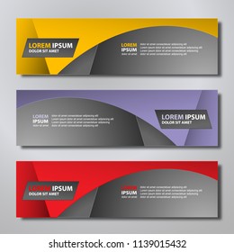 Banner background modern template, abstract design