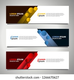 Banner background modern template, abstract design