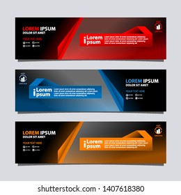 Banner background modern template, abstract design