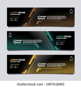 Banner background modern template, abstract design