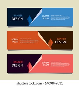 Banner background modern template, abstract design