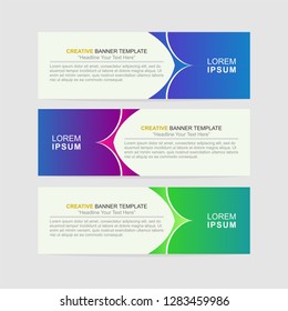 Banner background modern template design. Abstract design banner web template. - Vector
