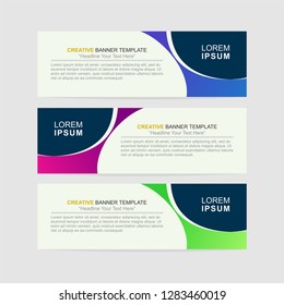Banner background modern template design. Abstract design banner web template. - Vector
