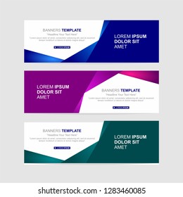 Banner background modern template design. Abstract design banner web template. - Vector
