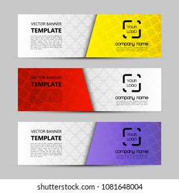 Banner background. Modern template vector design. Vector abstract design web banner template. Web Header Design Elements. Abstract web banner template background. Collection web banner design template