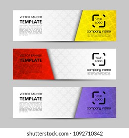 Banner background. Modern template vector design. Vector abstract design web banner template. Web Header Design Elements. Abstract web banner template background. Collection web banner design template